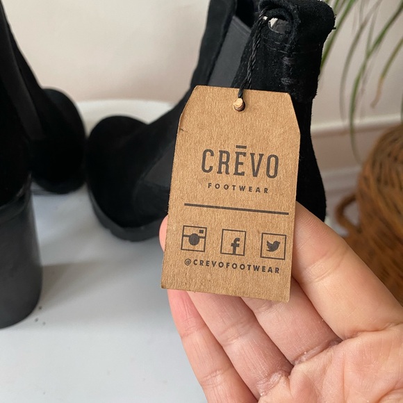 NWT Crevo Black Ankle Heeled Booties Size 7.5 - Picture 6 of 9